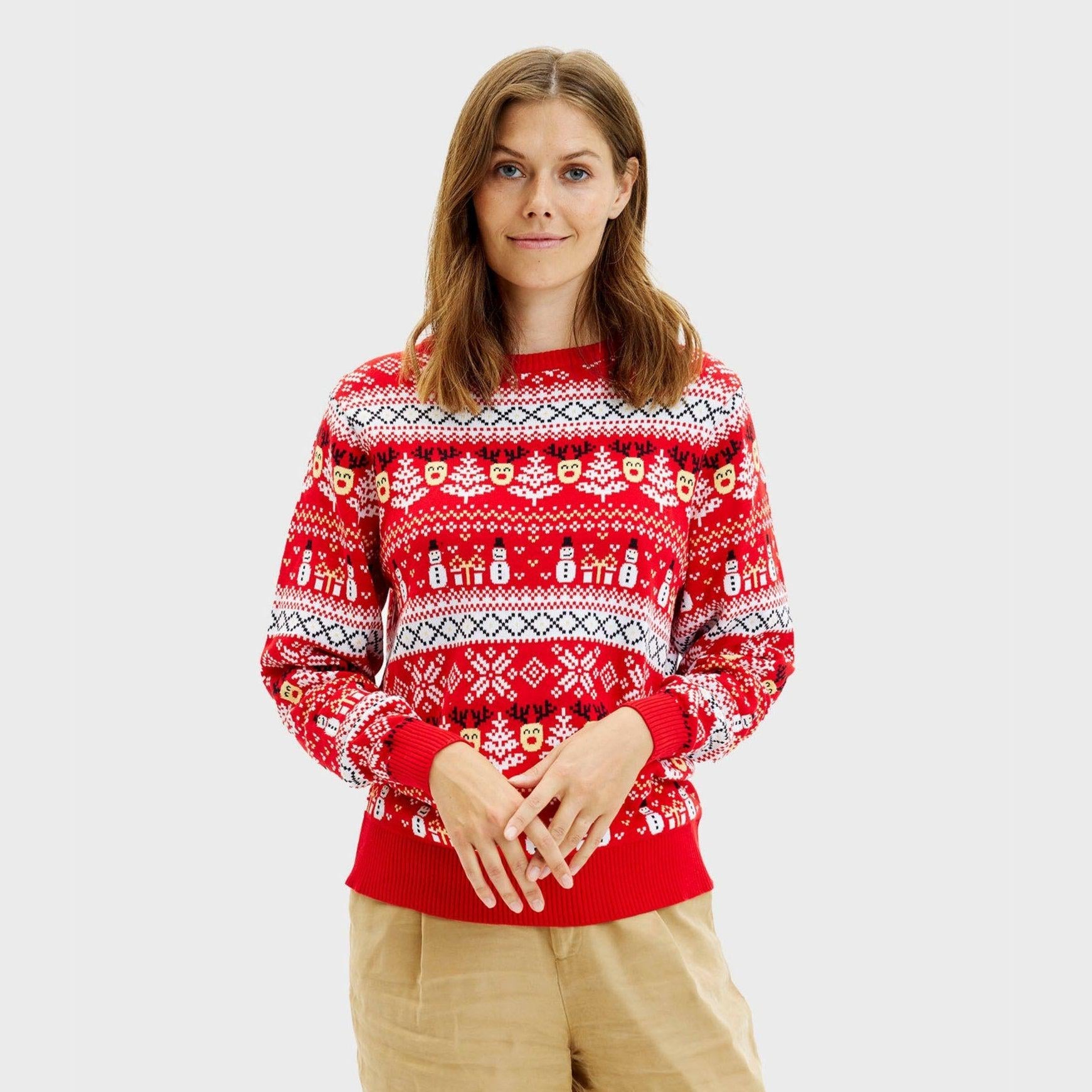 The Reinstyle Christmas Sweater Red – Women